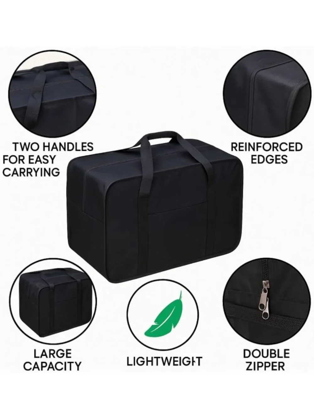 Extra Large Travel Duffel Bag - Heavy-Duty, Water-Resistant, TSA Approved, 100